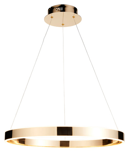 Gallery Direct Gen 1 Pendant Light French Gold Finish, complete product view on a white background