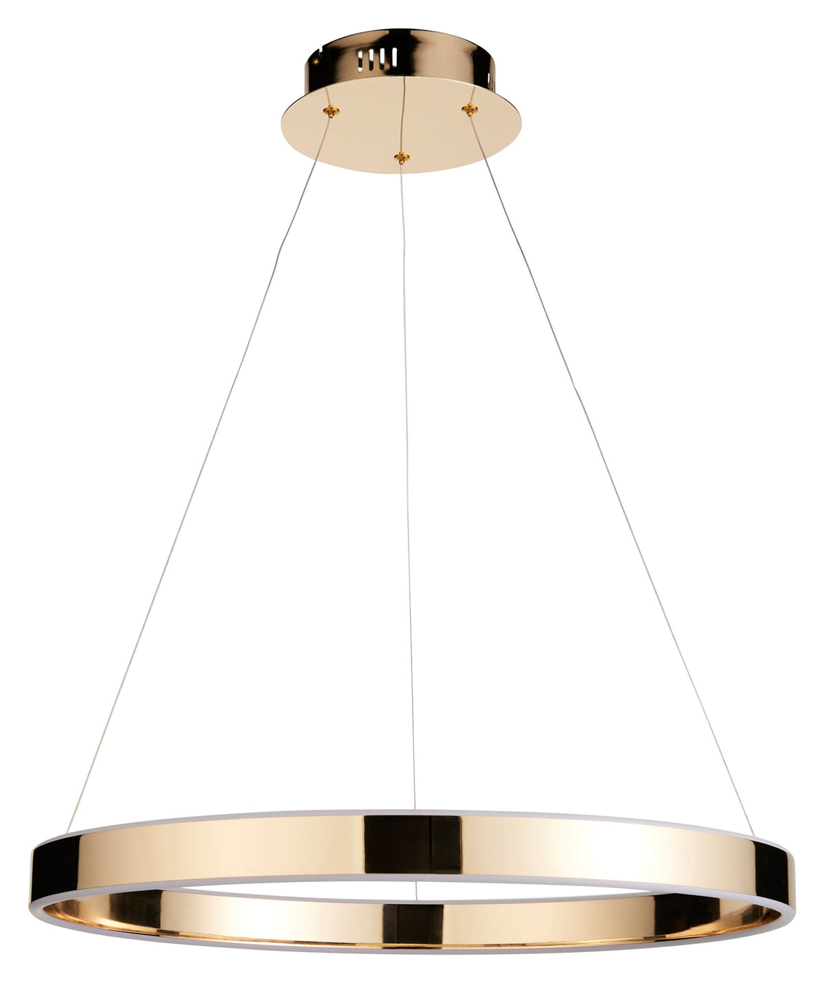 Gallery Direct Gen 1 Pendant Light French Gold Finish, complete product view on a white background