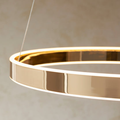 Gallery Direct Gen 1 Pendant Light French Gold Finish, close-up of the finish and design