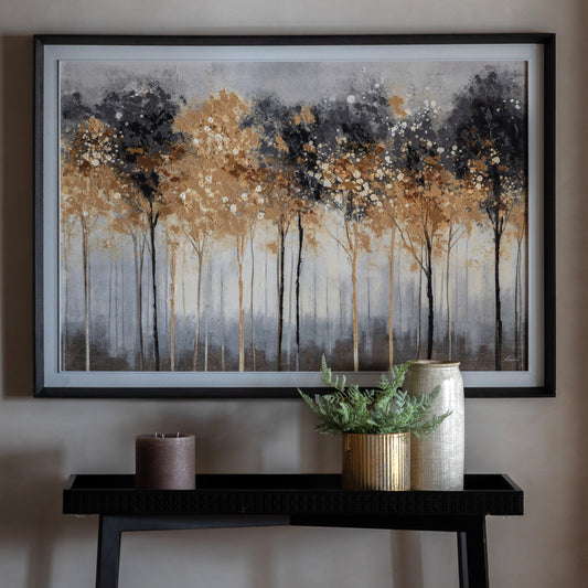 Gallery Direct Glisten Framed Canvas displayed in a styled interior