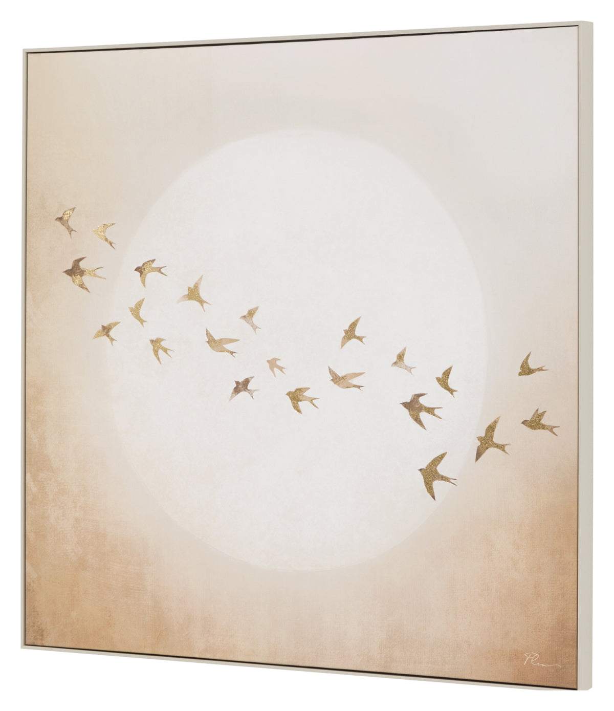 Gallery Direct Golden Fight Framed Canvas, complete product view