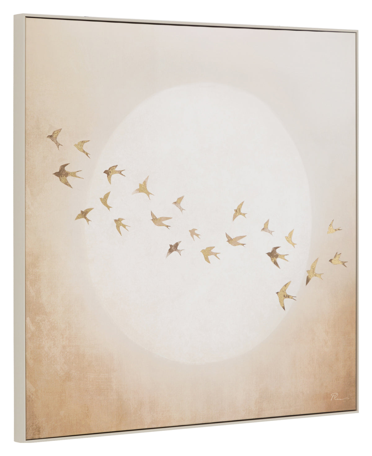 Gallery Direct Golden Fight Framed Canvas, complete product view