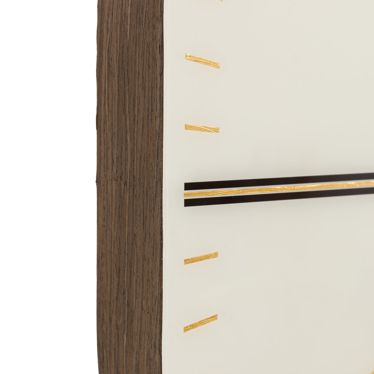 Gallery Direct Greenwich Wall Clock Snow White, close-up of the clock face and finish