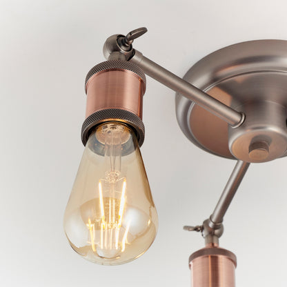 Gallery Direct Hal 3 Ceiling Light, close-up of the finish and design