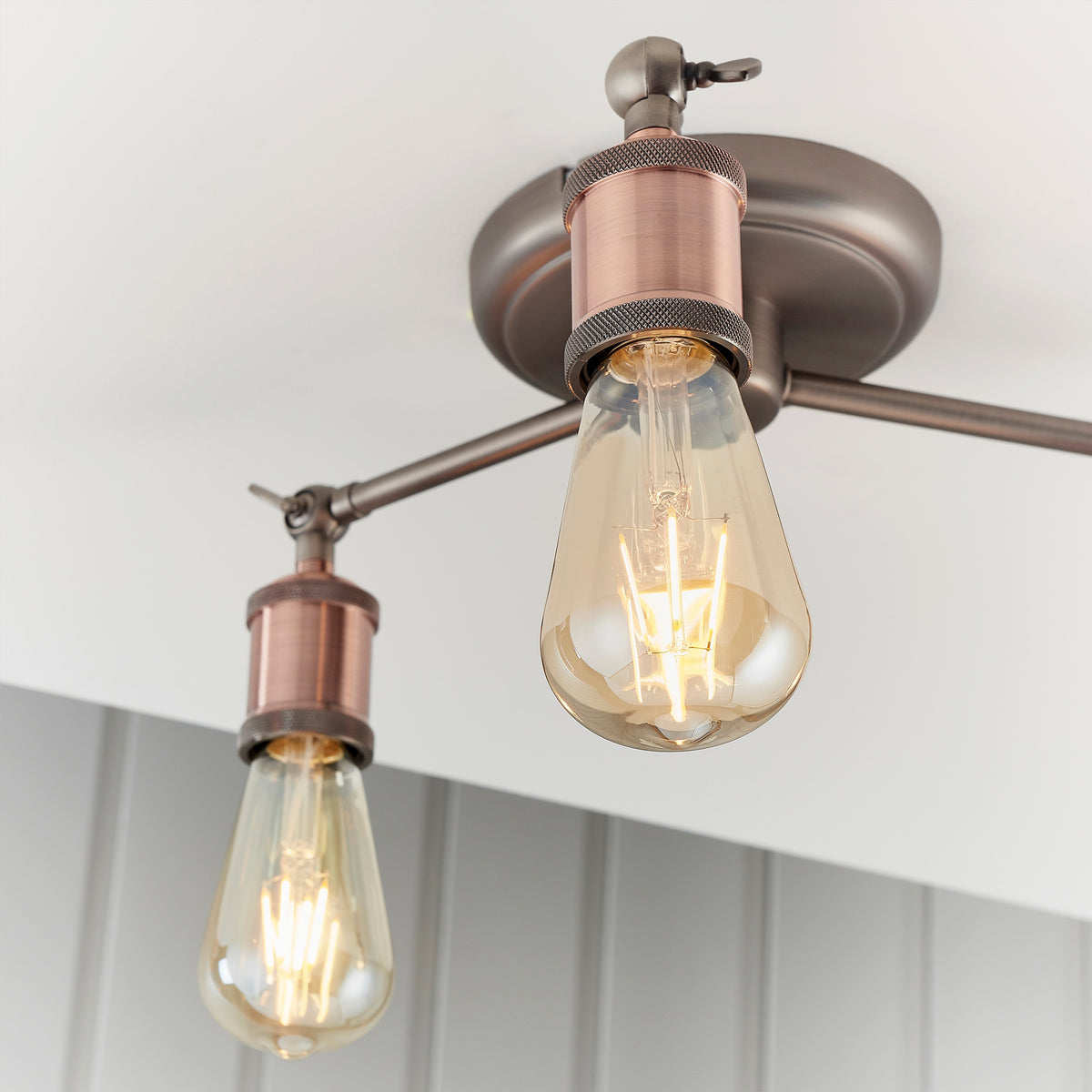 Gallery Direct Hal 3 Ceiling Light, styled in a room setting