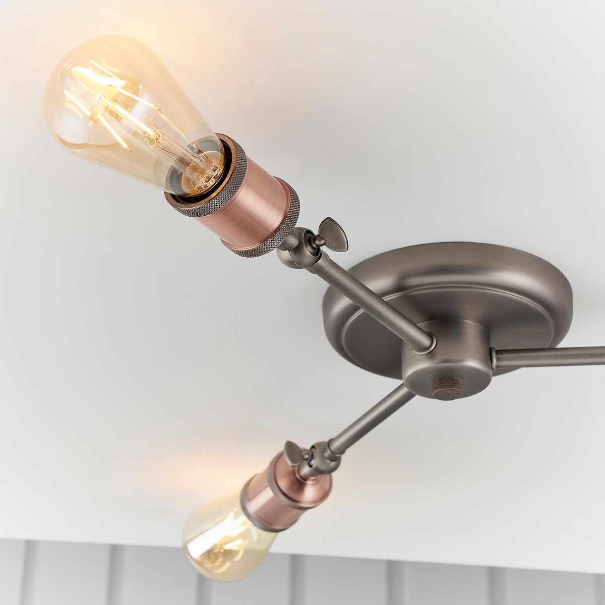 Gallery Direct Hal 3 Ceiling Light, close-up of the finish and design