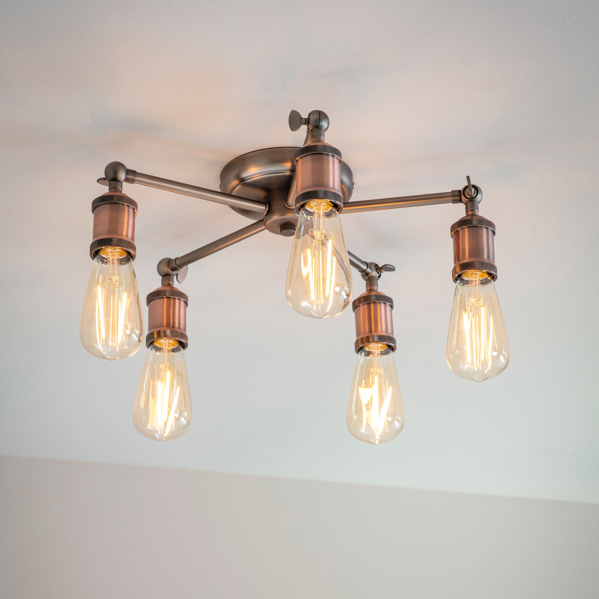 Gallery Direct Hal 5 Ceiling Light, styled in a room setting