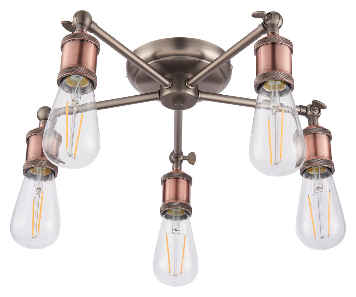 Gallery Direct Hal 5 Ceiling Light, complete product view on a white background