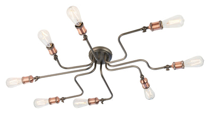 Gallery Direct Hal 8 Ceiling Light, complete product view on a white background