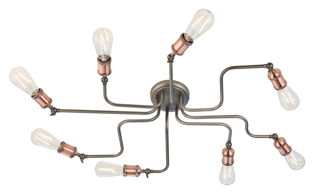 Gallery Direct Hal 8 Ceiling Light, complete product view on a white background