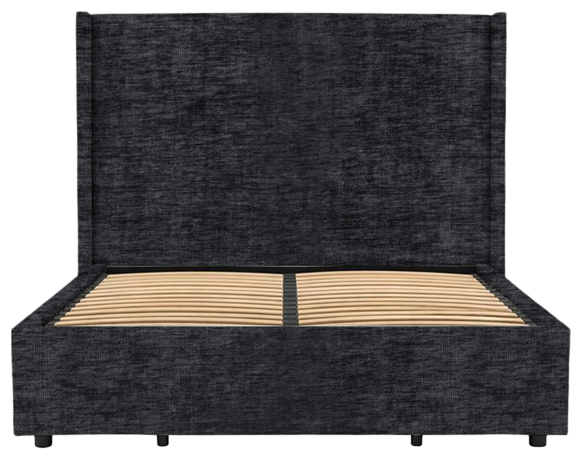 Gallery Direct Halstead Ottoman King Size in Celine Battleship upholstery, product view