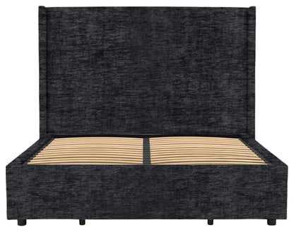 Gallery Direct Halstead Ottoman King Size in Celine Battleship upholstery, product view