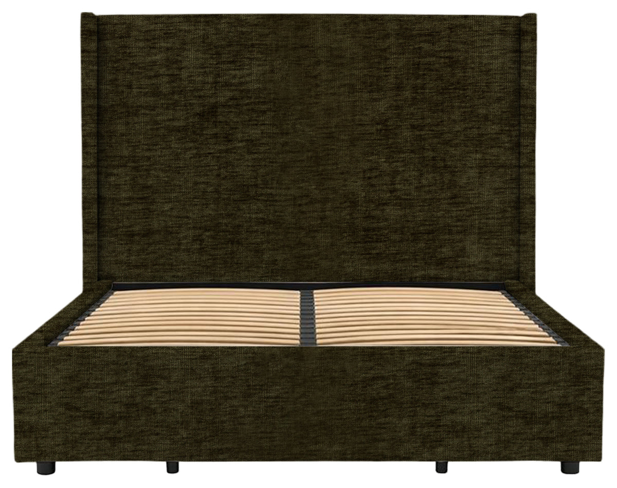Gallery Direct Halstead Ottoman King Size in Celine Olive upholstery, product view