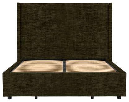 Gallery Direct Halstead Ottoman King Size in Celine Olive upholstery, product view