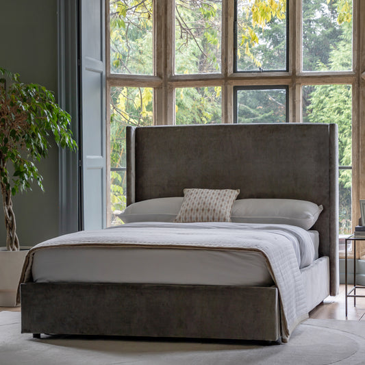 Gallery Direct Halstead Ottoman King Size styled in a bedroom
