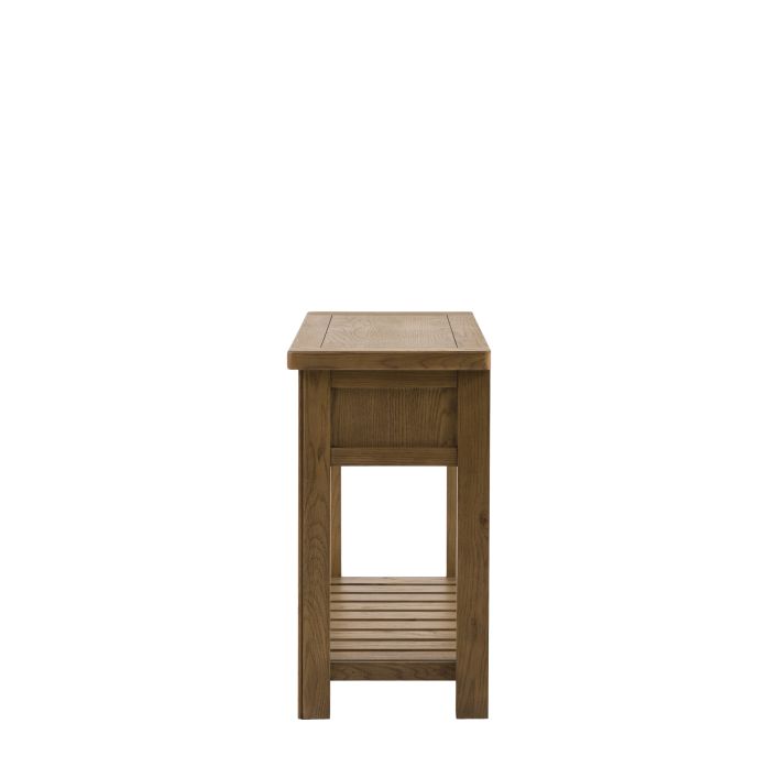 Gallery Direct Hardwick 1 Drawer Console Table features a lower slatted shelf for extra storage