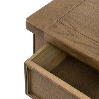 Gallery Direct Hardwick 3 Door 3 Drawer Sideboard crafted from oak solids and veneers with a warm natural wood finish