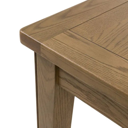 Gallery Direct Hardwick Extending Dining Table crafted from solid oak wood and veneers with a warm natural wood finish