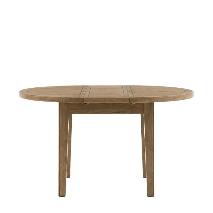 Gallery Direct Hardwick Round to Oval Extending Dining Table that can seat between 4-6 people 