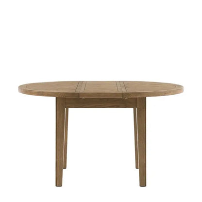 Gallery Direct Hardwick Round to Oval Extending Dining Table that can seat between 4-6 people 