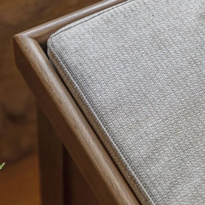 Gallery Direct Hardwick Hall Bench with a sturdy oak wood and veneer frame and a generously padded seat cushion
