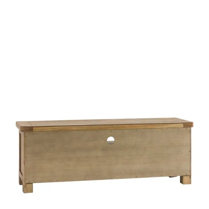 Gallery Direct Hardwick Media Unit features 2 storage drawers and a media shelf with cable access