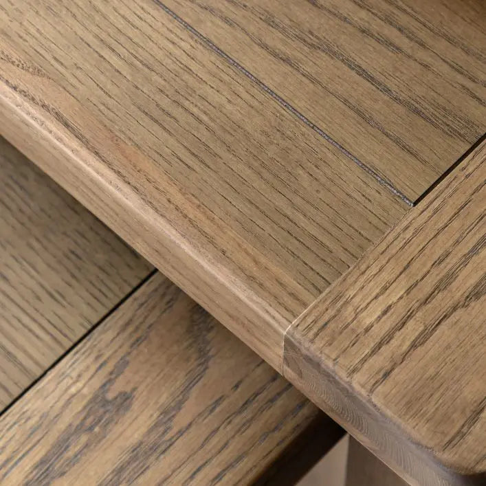 Gallery Direct Hardwick Nest of 2 Tables in a natural warm oak wood and veneers