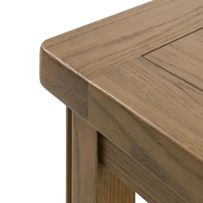 Gallery Direct Hardwick Square Side Table crafter from natural oak wood and veneers 