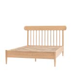 Gallery Direct Hatfield 4ft 6 Double Bed crafted from solid oak with a spindle headboard and wooden slats