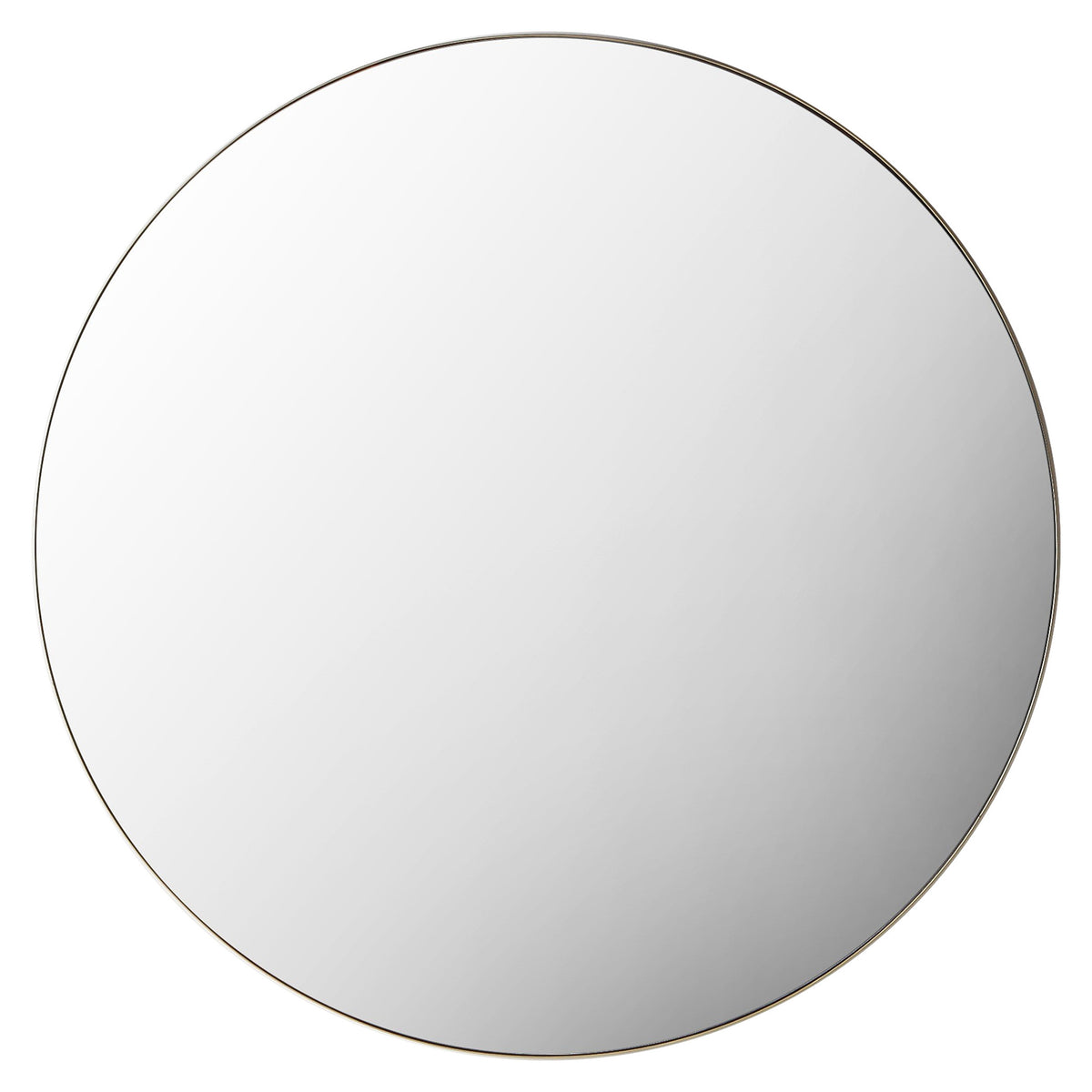 Gallery Direct Hayle Round Mirror Champagne, complete product view