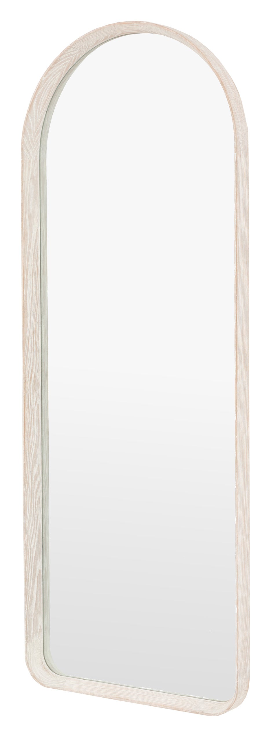 Gallery Direct Helsinki Arch Leaner Mirror Limed Oak, complete product view