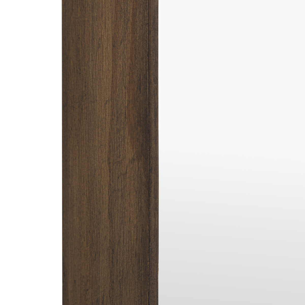 Gallery Direct Helsinki Arch Leaner Mirror Walnut, close-up of the mirror and frame details