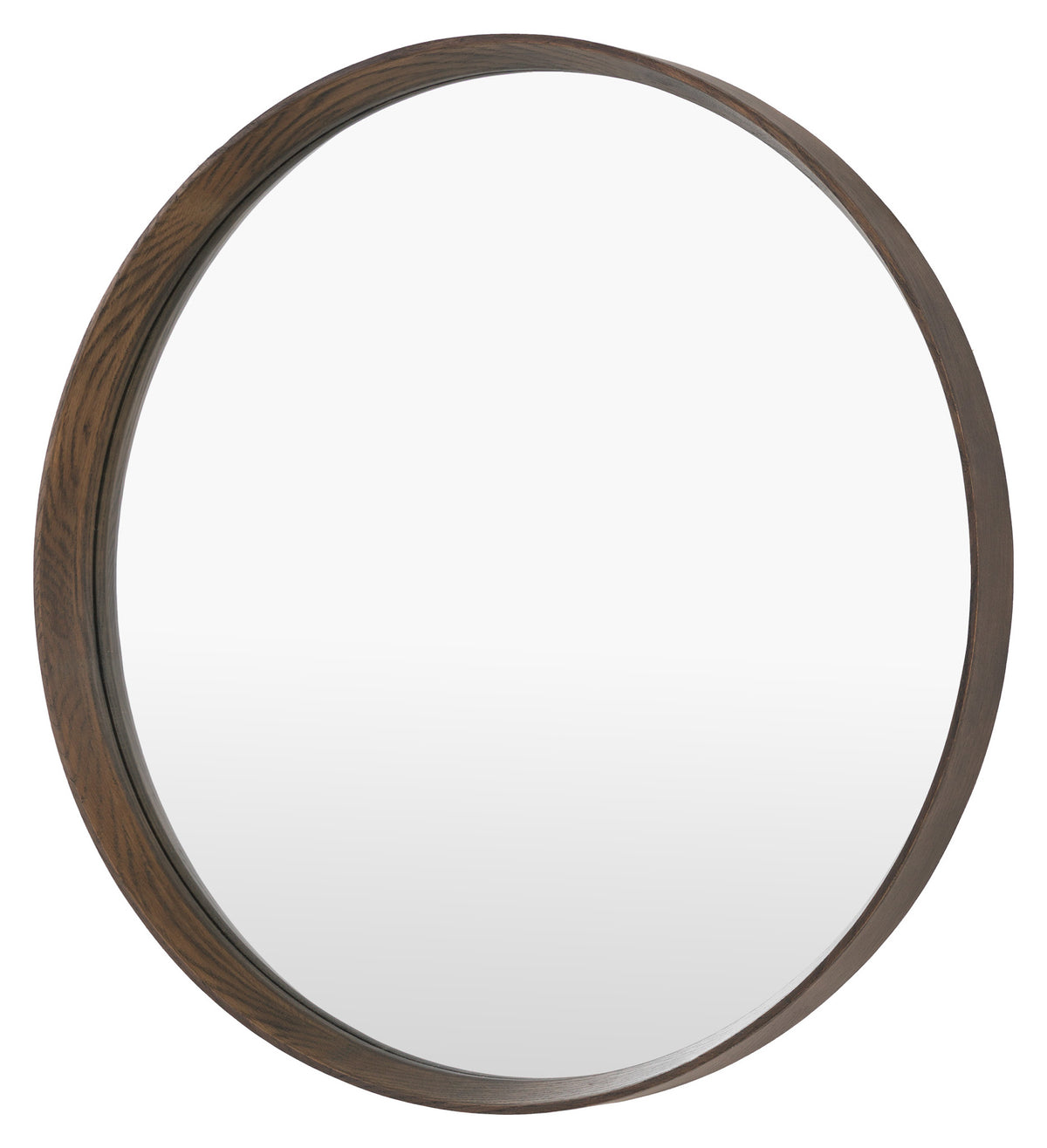 Gallery Direct Helsinki Round Mirror Walnut, complete product view