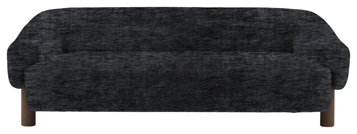 Gallery Direct Heston 3 Seater Sofa in Celine Battleship Ebony Leg upholstery, product view