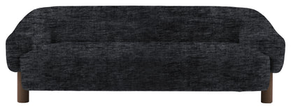 Gallery Direct Heston 3 Seater Sofa in Celine Battleship Ebony Leg upholstery, product view