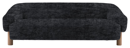 Gallery Direct Heston 3 Seater Sofa in Celine Battleship Grey Leg upholstery, product view