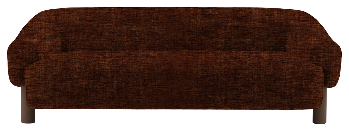 Gallery Direct Heston 3 Seater Sofa in Celine Brandy Ebony Leg upholstery, product view