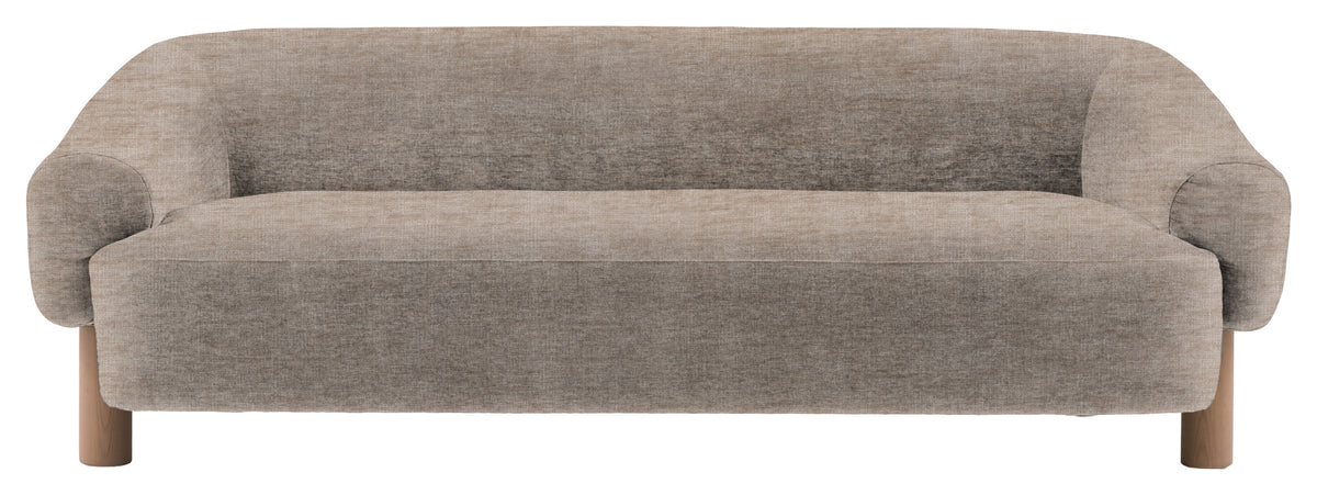 Gallery Direct Heston 3 Seater Sofa in Celine Husk Grey Leg upholstery, product view