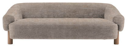 Gallery Direct Heston 3 Seater Sofa in Celine Husk Grey Leg upholstery, product view