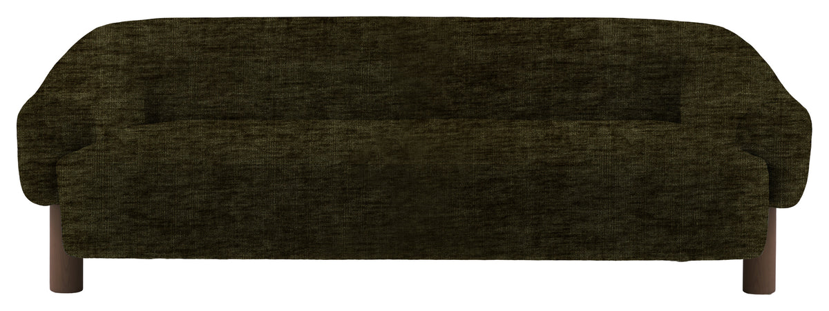 Gallery Direct Heston 3 Seater Sofa in Celine Olive Ebony Leg upholstery, product view