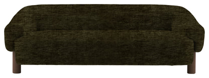 Gallery Direct Heston 3 Seater Sofa in Celine Olive Ebony Leg upholstery, product view