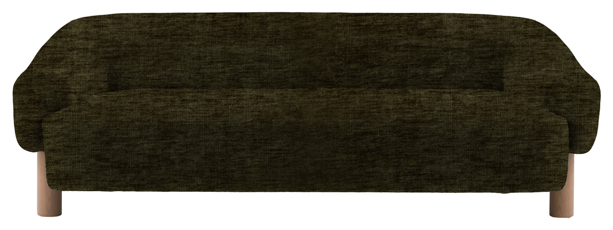 Gallery Direct Heston 3 Seater Sofa in Celine Olive Grey Leg upholstery, product view