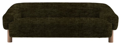 Gallery Direct Heston 3 Seater Sofa in Celine Olive Grey Leg upholstery, product view