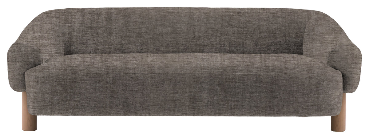 Gallery Direct Heston 3 Seater Sofa in Celine Wishing Well Grey Leg upholstery, product view