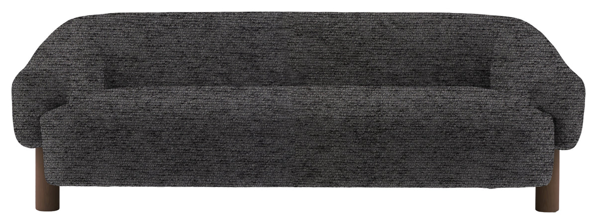 Gallery Direct Heston 3 Seater Sofa in Mikah Ashen Ebony Leg upholstery, product view