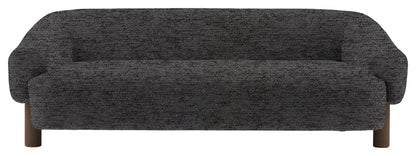 Gallery Direct Heston 3 Seater Sofa in Mikah Ashen Ebony Leg upholstery, product view