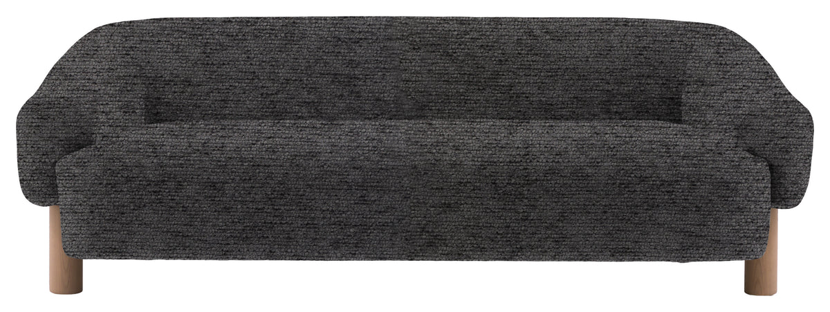 Gallery Direct Heston 3 Seater Sofa in Mikah Ashen Grey Leg upholstery, product view