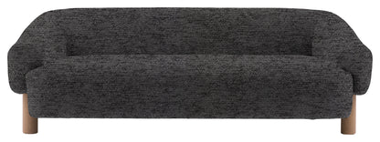 Gallery Direct Heston 3 Seater Sofa in Mikah Ashen Grey Leg upholstery, product view
