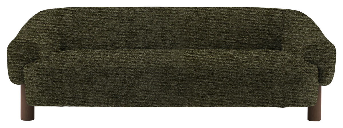 Gallery Direct Heston 3 Seater Sofa in Mikah Basil Ebony Leg upholstery, product view