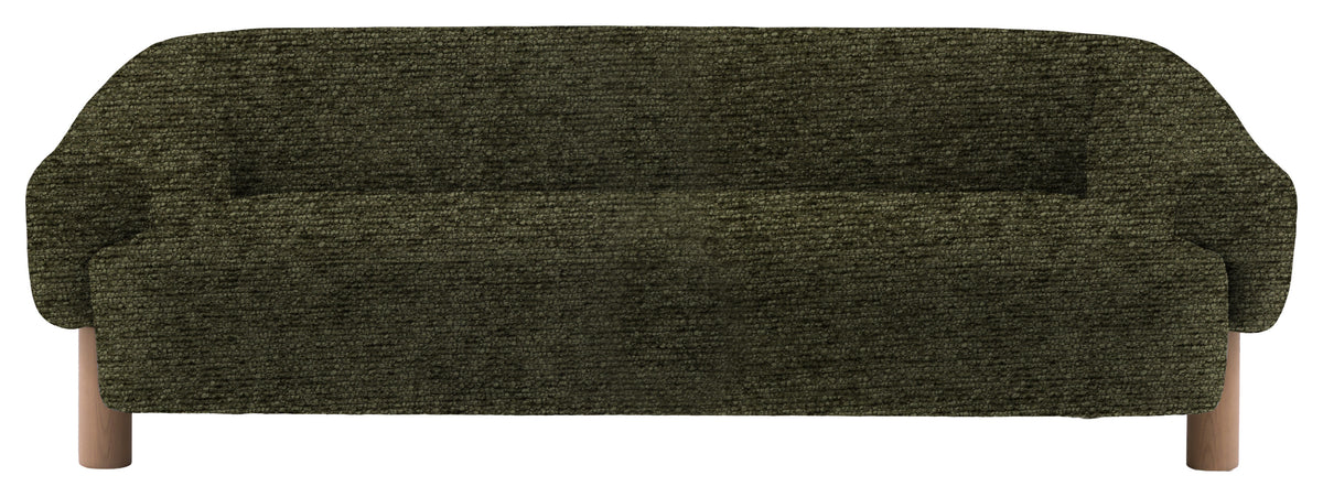 Gallery Direct Heston 3 Seater Sofa in Mikah Basil Grey Leg upholstery, product view